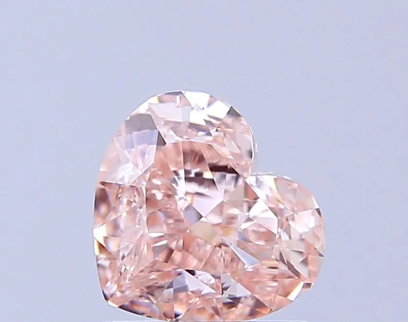 1.51ct HEART Fancy Brown Pink SI1 Coloured Lab diamond