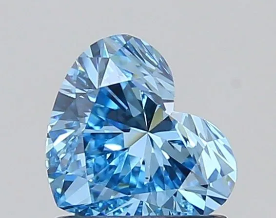 1.02ct HEART Fancy Vivid Blue VS1 Coloured Lab diamond