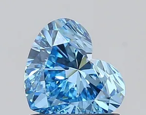 1.02ct HEART Fancy Vivid Blue VS1 Coloured Lab diamond