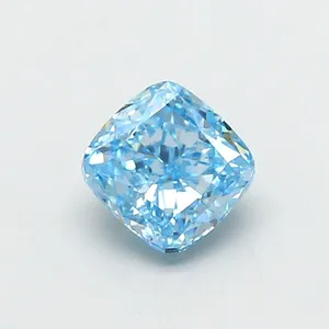 1.06ct CUSHION Fancy Vivid Blue SI1 Coloured Lab diamond
