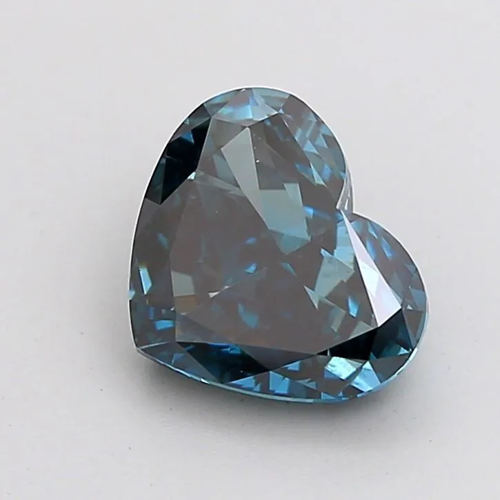 0.93ct HEART Fancy Vivid Blue SI1 Coloured Lab diamond
