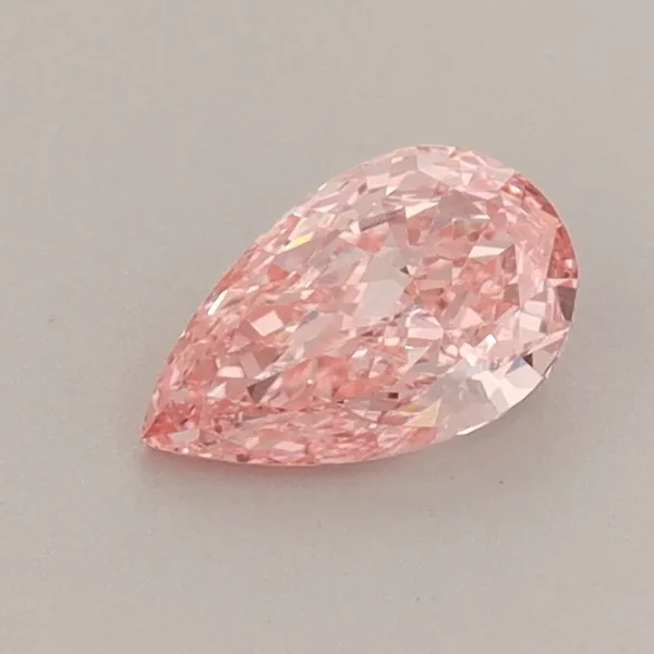 0.5ct PEAR Fancy Vivid Pink VS1 Coloured Lab diamond