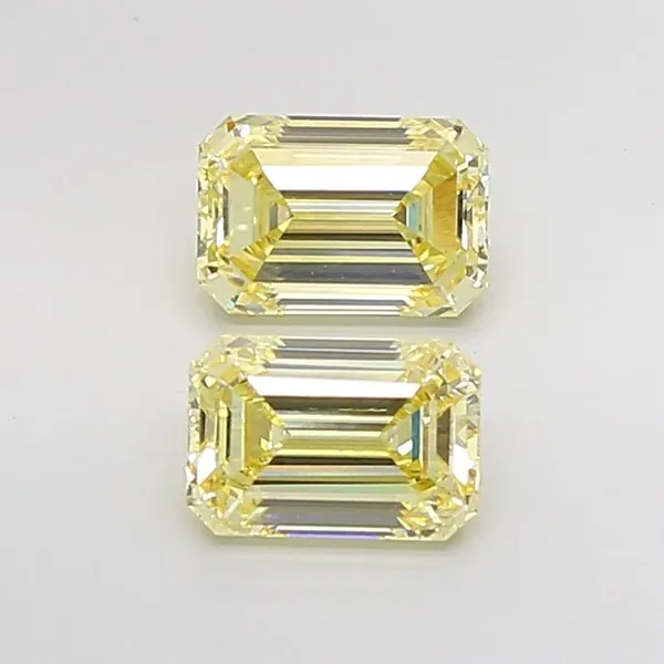 1.26ct EMERALD Fancy Yellow VS2 Coloured Lab diamond