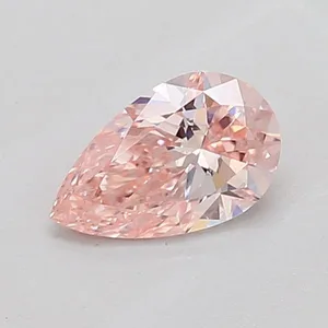 0.55ct PEAR Fancy Intense Pink VS1 Coloured Lab diamond