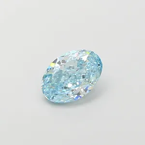 1.1ct OVAL Fancy Vivid Blue VVS2 Coloured Lab diamond