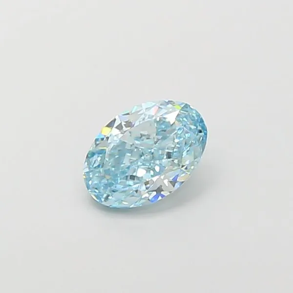 1.1ct OVAL Fancy Vivid Blue VVS2 Coloured Lab diamond