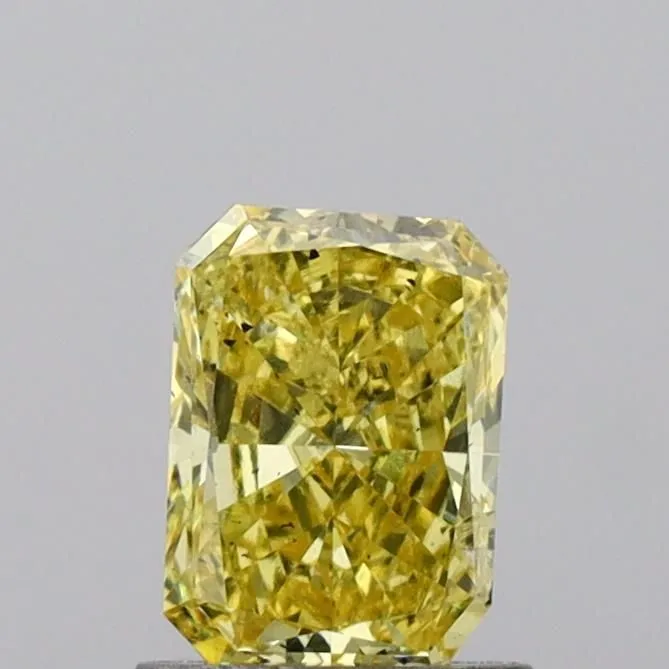 1.02ct RADIANT Fancy Vivid Yellow SI1 Coloured Lab diamond