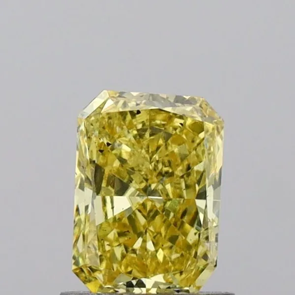 1.02ct RADIANT Fancy Vivid Yellow SI1 Coloured Lab diamond