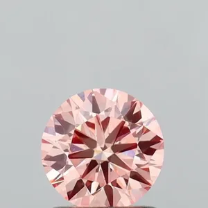 0.99ct ROUND Fancy Intense Orangey Pink VS1 Coloured Lab diamond