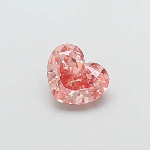 1.04ct HEART Fancy Vivid Brownish Pink VS1 Coloured Lab diamond