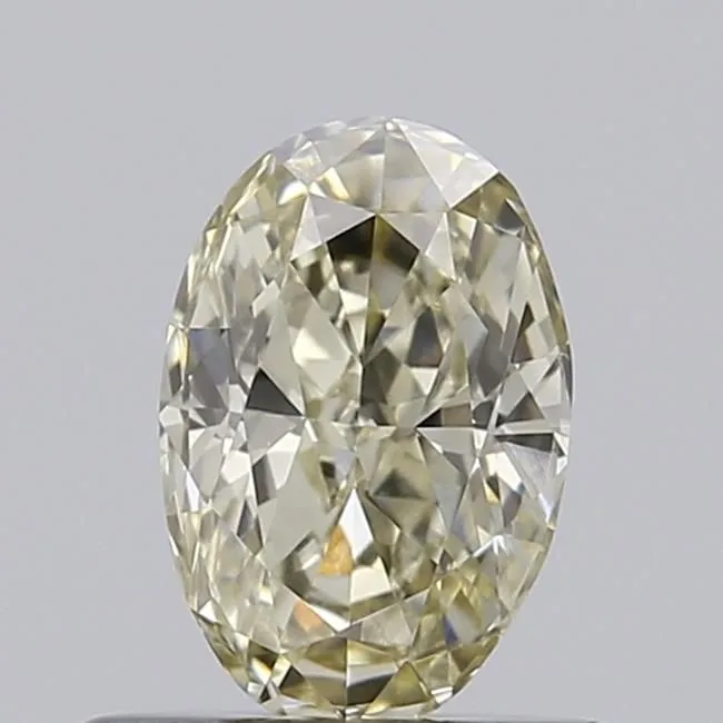 0.57ct OVAL Fancy Light Yellow VVS2 Coloured Lab diamond