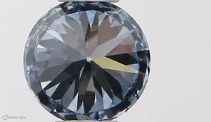 0.32ct ROUND Fancy Vivid Blue SI2 Coloured Lab diamond