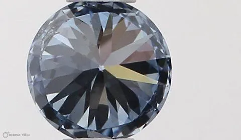 0.32ct ROUND Fancy Vivid Blue SI2 Coloured Lab diamond