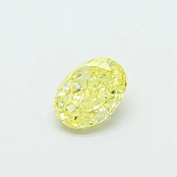 0.66ct OVAL Fancy Intense Yellow VS1 Coloured Lab diamond