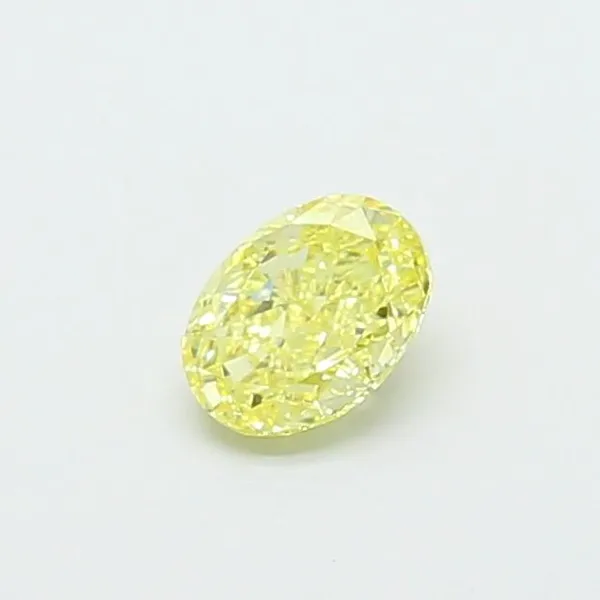 0.66ct OVAL Fancy Intense Yellow VS1 Coloured Lab diamond