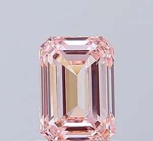 1.22ct EMERALD Fancy Intense Pink VVS2 Coloured Lab diamond