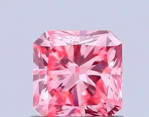 0.91ct RADIANT Fancy Vivid Pink VVS1 Coloured Lab diamond