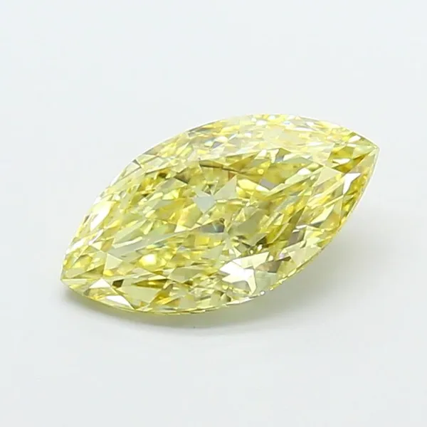 2.5ct MARQUISE Fancy Intense Yellow VS2 Coloured Lab diamond