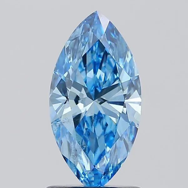 1.04ct MARQUISE Fancy Vivid Blue SI1 Coloured Lab diamond