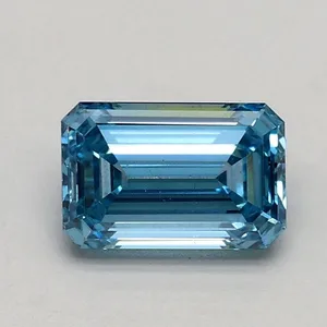 0.53ct EMERALD Fancy Intense Blue VS2 Coloured Lab diamond