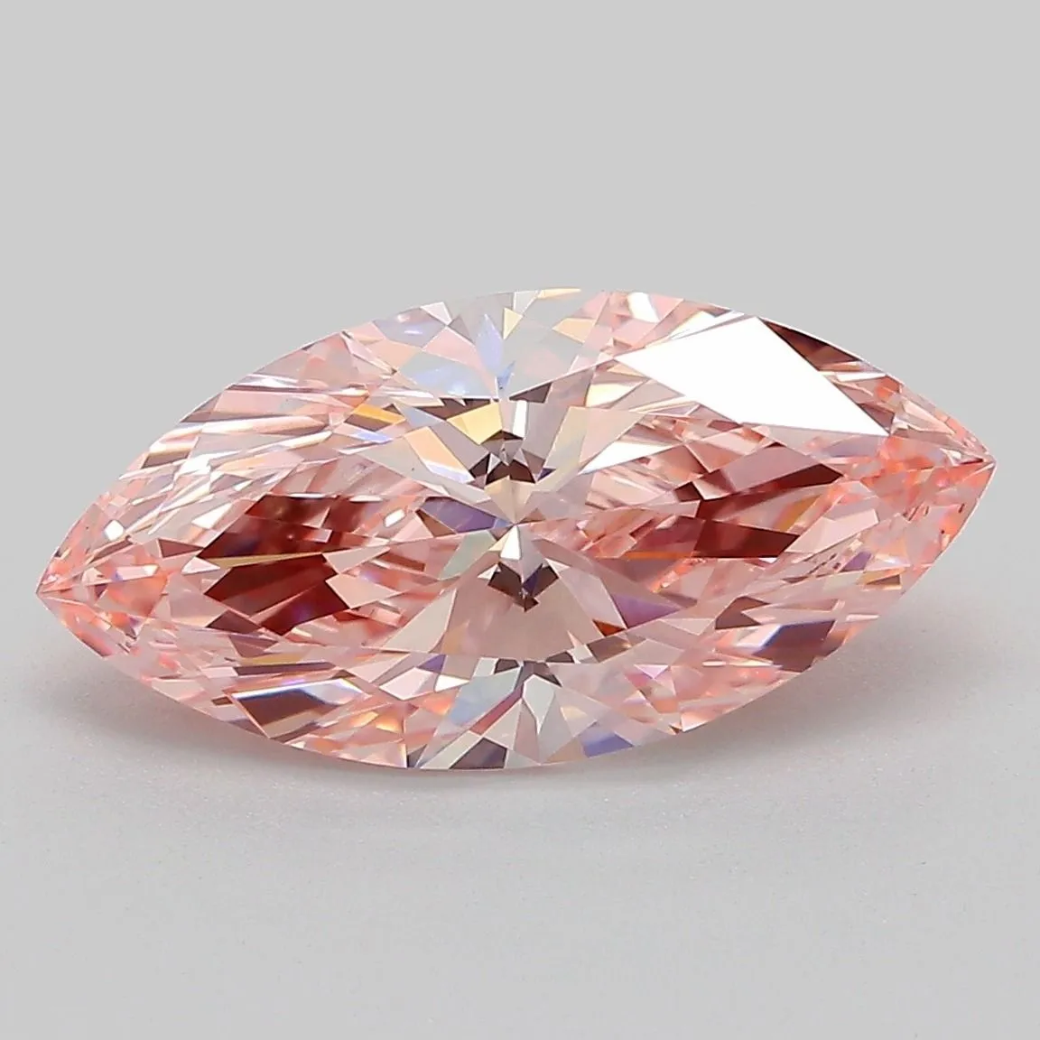 3.00ct MARQUISE Fancy Vivid Pink VVS2 Coloured Lab diamond