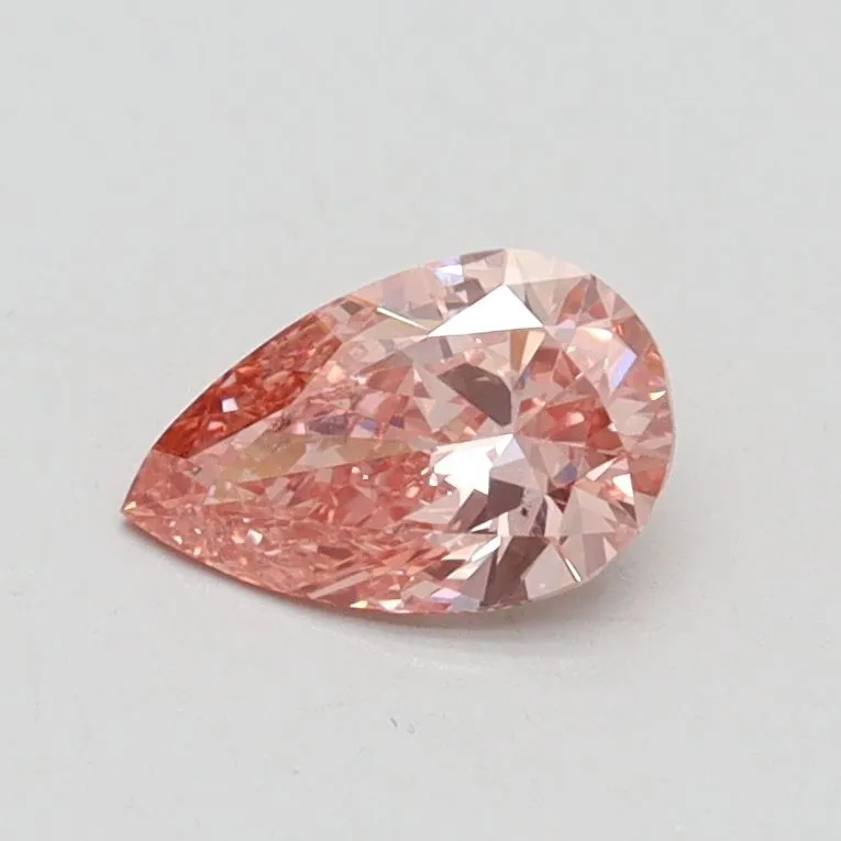0.50ct PEAR Fancy Intense Pink VS2 Coloured Lab diamond