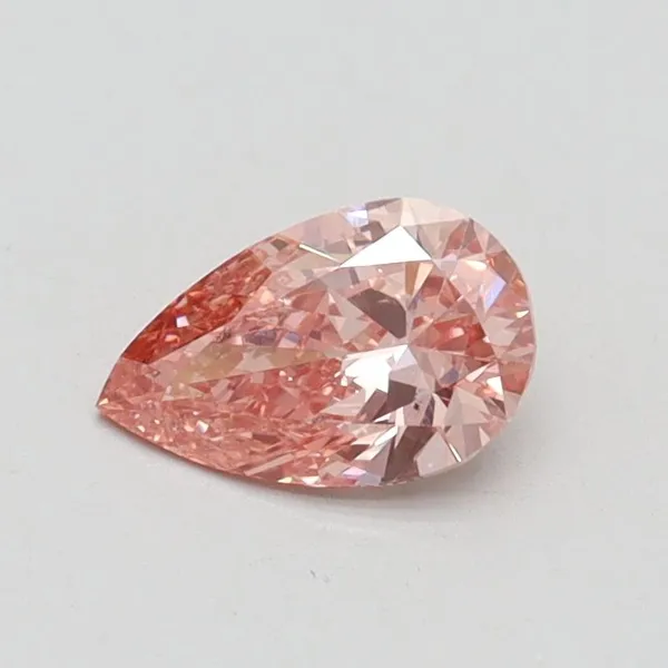 0.5ct PEAR Fancy Intense Pink VS2 Coloured Lab diamond