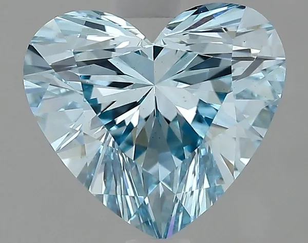 1.58ct HEART Fancy Intense Blue VS1 Coloured Lab diamond