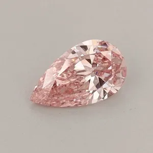 0.36ct PEAR Fancy Vivid Pink VVS2 Coloured Lab diamond