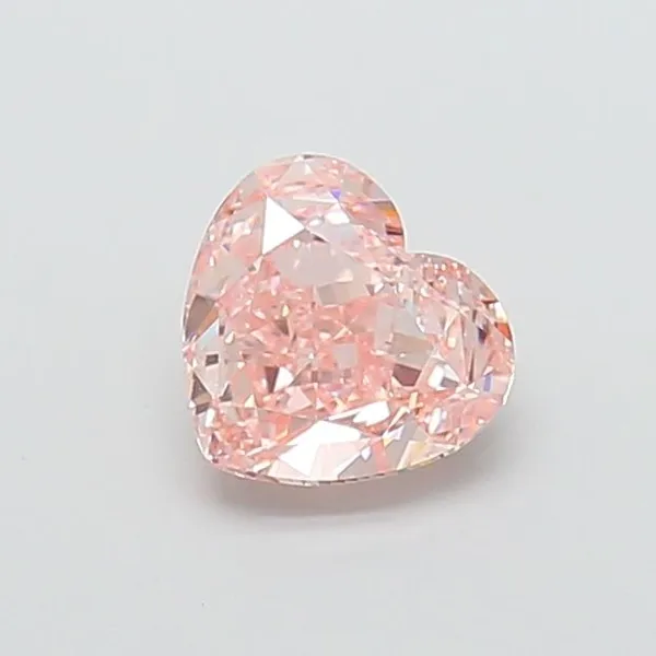 1.59ct HEART Fancy Vivid Pink VVS2 Coloured Lab diamond
