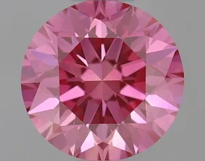 0.54ct ROUND Fancy Vivid Pink VVS1 Coloured Lab diamond