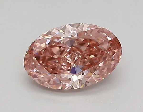 0.74ct OVAL Fancy Vivid Pink VVS2 Coloured Lab diamond