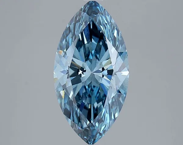 3.05ct MARQUISE Fancy Vivid Blue SI1 Coloured Lab diamond