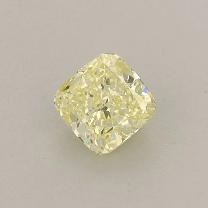 0.39ct CUSHION Fancy Vivid Yellow VVS2 Coloured Lab diamond