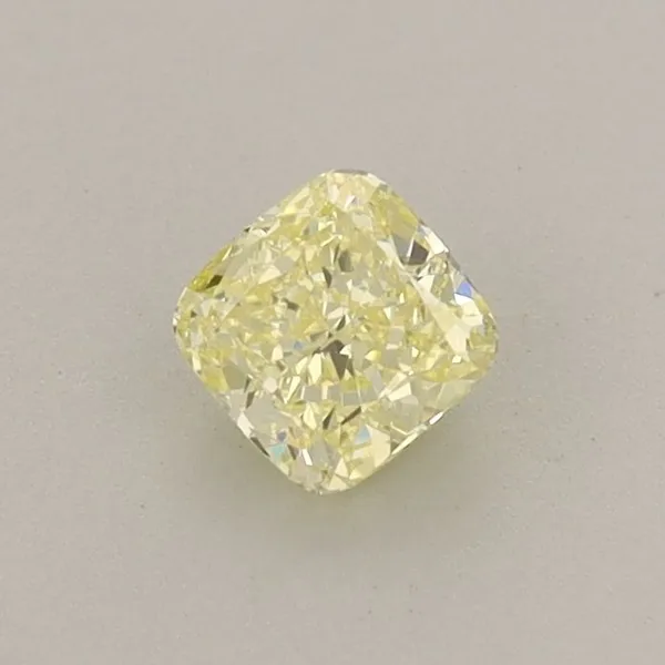 0.39ct CUSHION Fancy Vivid Yellow VVS2 Coloured Lab diamond