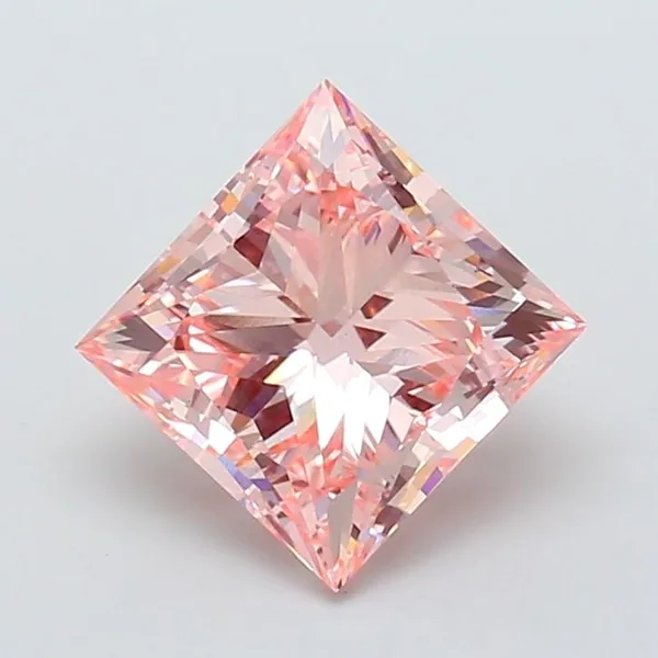 5ct PRINCESS Fancy Intense Pink VS2 Coloured Lab diamond