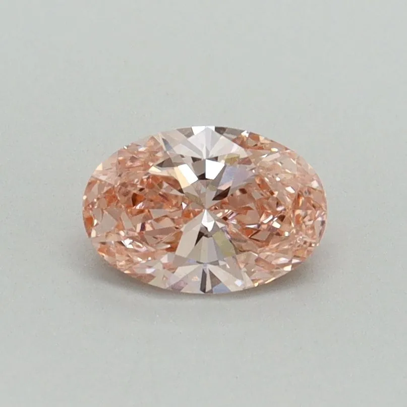 0.50ct OVAL Fancy Vivid Pink VVS2 Coloured Lab diamond