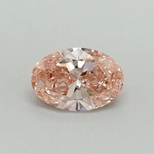 0.5ct OVAL Fancy Vivid Pink VVS2 Coloured Lab diamond