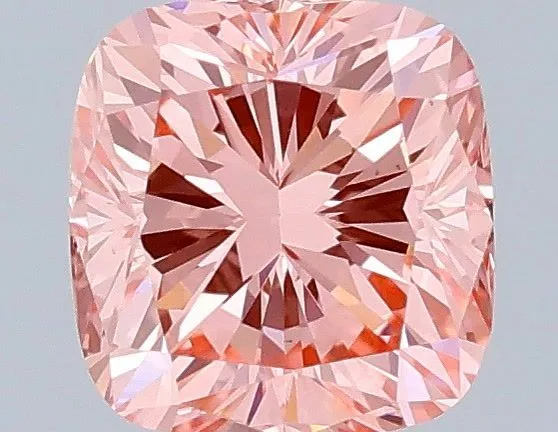 0.61ct CUSHION Fancy Vivid Pink VS1 Coloured Lab diamond