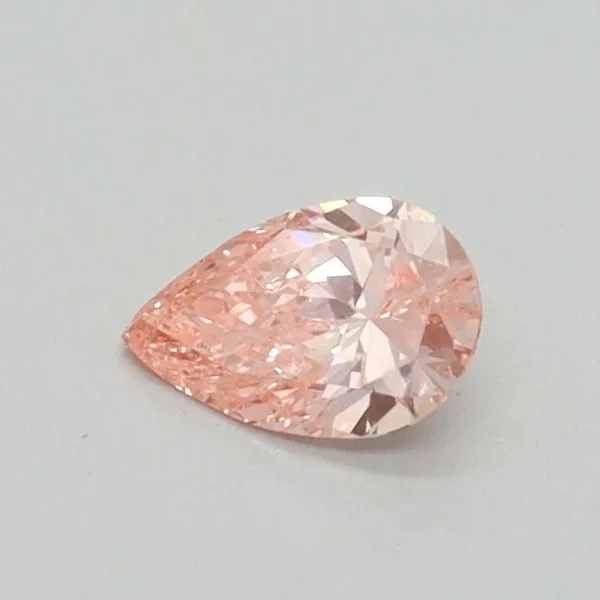 0.3ct PEAR Fancy Vivid Pink VS2 Coloured Lab diamond