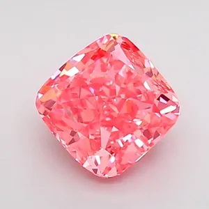 1.07ct CUSHION Fancy Vivid Pink VS1 Coloured Lab diamond