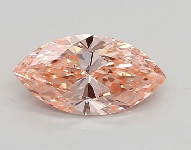 0.62ct MARQUISE Fancy Vivid Pink VS2 Coloured Lab diamond