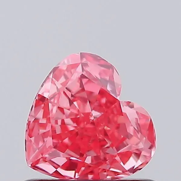 0.48ct HEART Fancy Vivid Pink VS1 Coloured Lab diamond