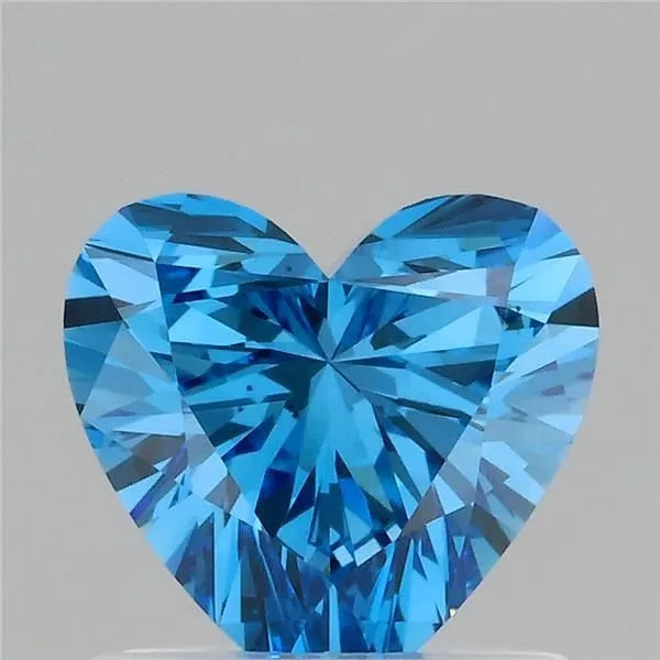 0.92ct HEART Fancy Vivid Blue VS1 Coloured Lab diamond