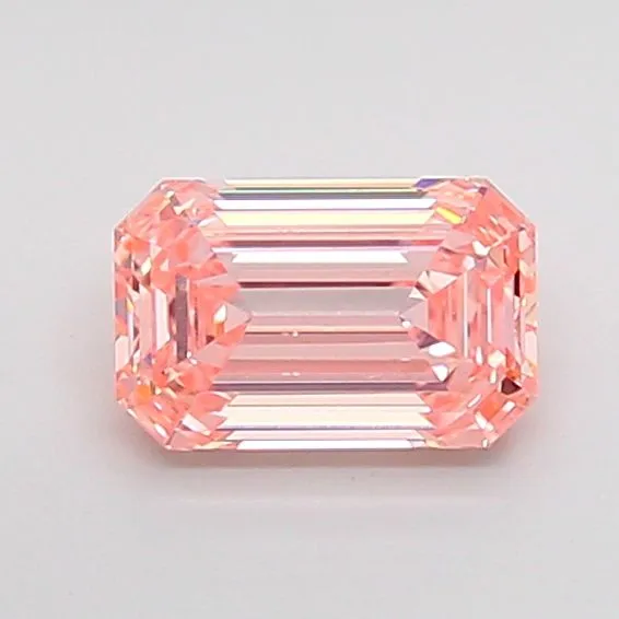 1.01ct EMERALD Fancy Intense Pink VVS2 Coloured Lab diamond
