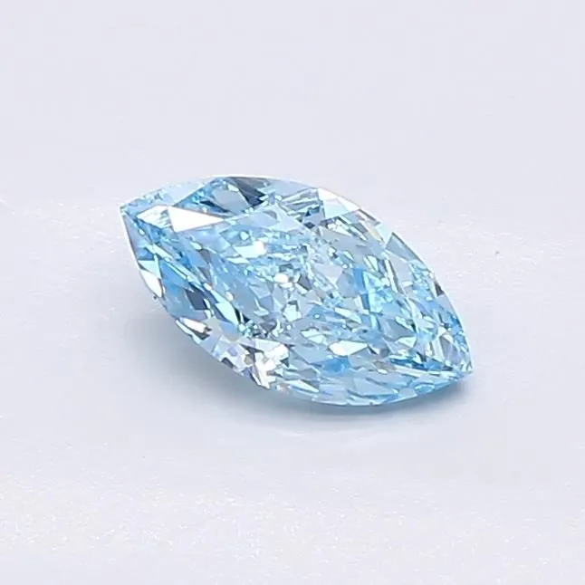 0.51ct MARQUISE Fancy Vivid Blue VVS2 Coloured Lab diamond