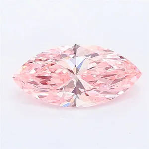 0.99ct MARQUISE Fancy Vivid Pink VS1 Coloured Lab diamond