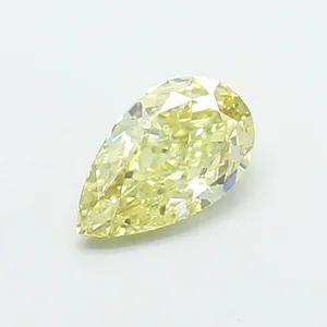 0.8ct PEAR Fancy Yellow VS2 Coloured Lab diamond