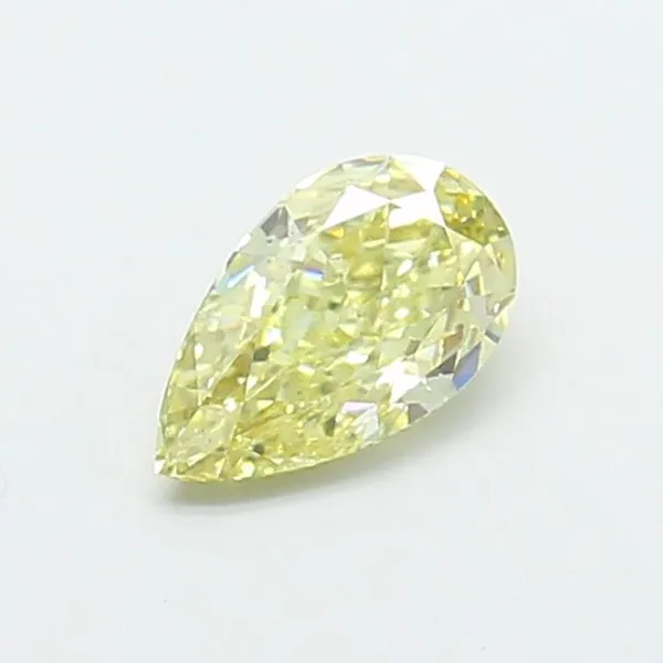 0.8ct PEAR Fancy Yellow VS2 Coloured Lab diamond
