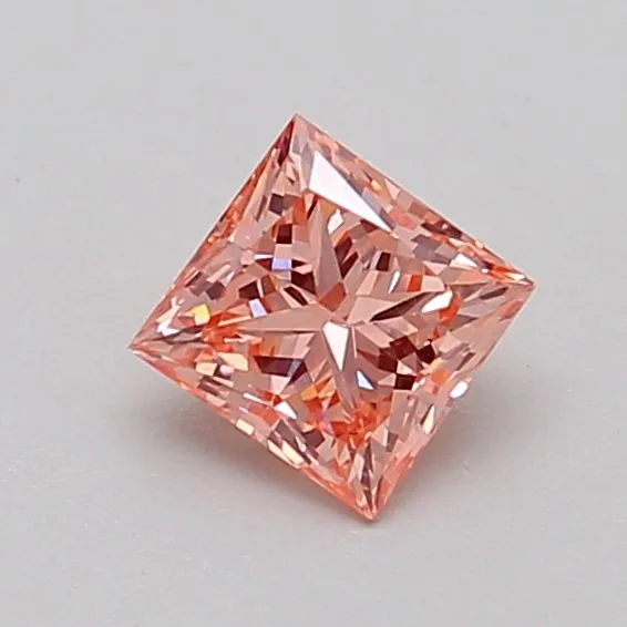 0.54ct PRINCESS Fancy Intense Pink VS2 Coloured Lab diamond